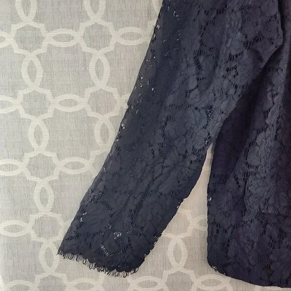 Torrid Black Lace Open Front  Long Sleeve Blazer Women's 4X - Picture 5 of 11